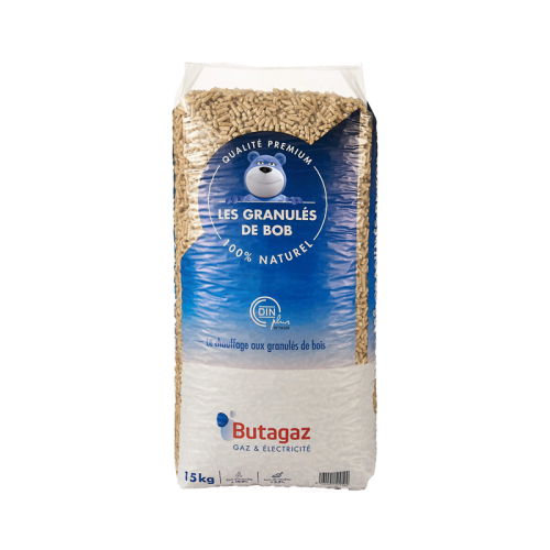 Granules de bois Butagaz 66 sacs de 15kg Granules de bois Butagaz 66 sacs de 15kg