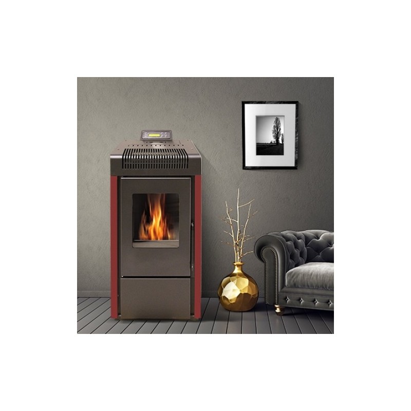 Fogao a pellets Belleza Carino 9 kW Bordeaux