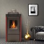 Fogao a pellets Belleza Carino 9 kW Bordeaux